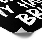 触らないでよ お前の手で私の髪を触るな ジョークTシャツ ポスター (角)