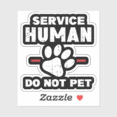 触らないでサービス中 ふざけた犬好きギフト シール (シート)
