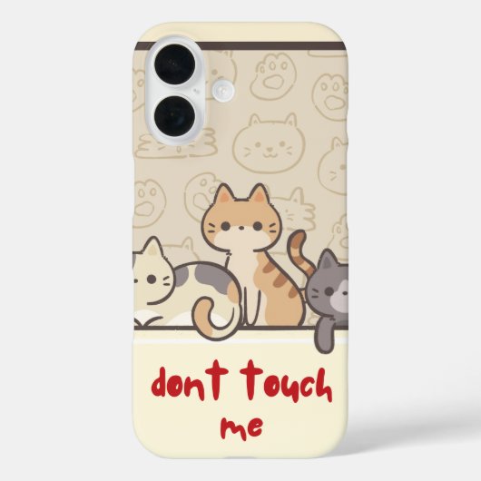 触らないでネコ スマホケース | かわいい&生意気なネコ Case-Mate iPhoneケース (裏面)