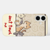 触らないでネコ スマホケース | かわいい&生意気なネコ Case-Mate iPhoneケース (裏面 (横))