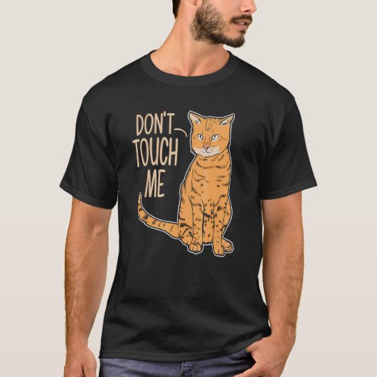 触らないでネコ Tシャツ (正面)