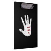 触らないで | おもしろいオフィス雑貨 クリップボード (右)