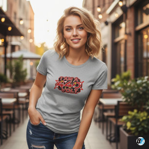 "触らないで - 私は440ボルト" ホラー・ユーモア Tシャツ