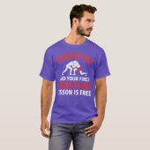 触るとレスリングの最初のレッスンが無料 W Tシャツ (正面フル)