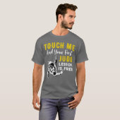 触ると柔道の初級レッスンが無料!面白いデザイン Tシャツ (正面フル)