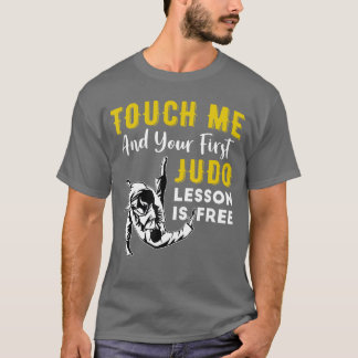 触ると柔道の初級レッスンが無料!面白いデザイン Tシャツ