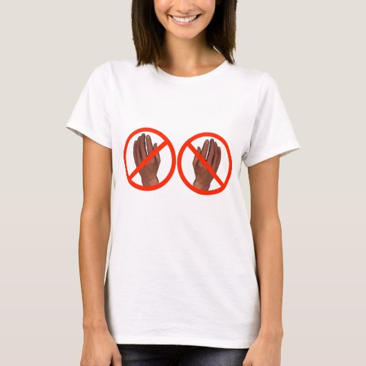 触れないで下さい! Tシャツ (正面)