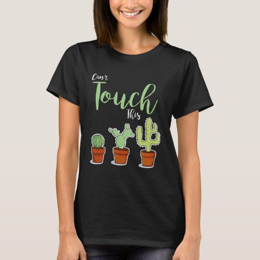 触れるな 多肉植物 趣味のガーデナー C Tシャツ (正面)
