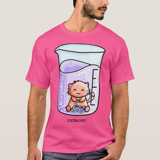 触媒かわいい化学キャットプン Tシャツ (正面)