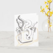 触手の挨拶状 カード (黄色い花)