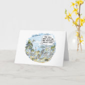 触手の漫画の挨拶状 カード (黄色い花)