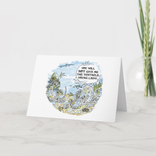 触手の漫画の挨拶状 カード (正面)