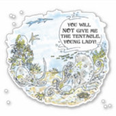 触手の輪郭のシール シール (正面)