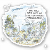 触手の輪郭のシール シール (正面)