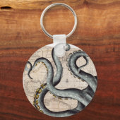 触手グレーマップヴィンテージ キーホルダー (正面)