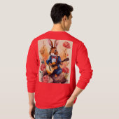 触手スタイルアフロビートタイポグラフィ Tシャツ (裏面フル)