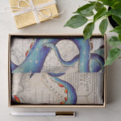 触手ダークブルーマップヴィンテージ 薄葉紙 (ギフト)