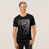 触手トラブル – 3D侵入者デザイン トライブレンドTシャツ (正面全面)