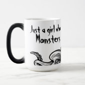 触手モンスターブックトッカスタマイズク文字または名前 モーフィングマグカップ (左)