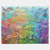 触手 フリースブランケット (正面(横))