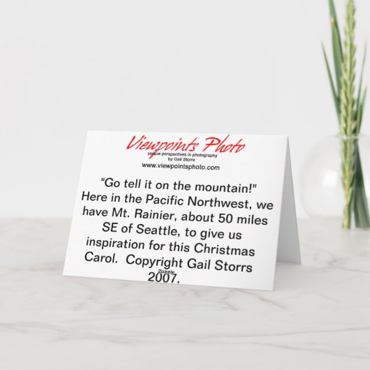 言いますレーニア山のそれを行って下さい シーズンカード (裏面)