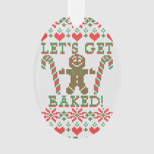 言います焼いたになろうジンジャーブレッドのクッキー オーナメント (正面)