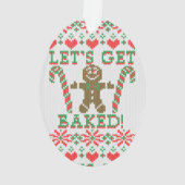 言います焼いたになろうジンジャーブレッドのクッキー オーナメント (裏面)