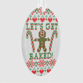 言います焼いたになろうジンジャーブレッドのクッキー オーナメント (正面)