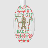 言います焼いたになろうジンジャーブレッドのクッキー オーナメント (正面)