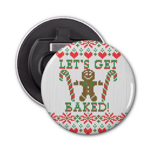 言います焼いたになろうジンジャーブレッドマン 栓抜き (正面)