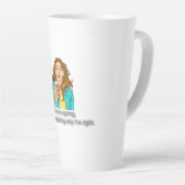 言い争いではなく、常に正しい – おもしろい頭が切れる引用文 カフェラテマグ (右アングル)