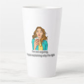 言い争いではなく、常に正しい – おもしろい頭が切れる引用文 カフェラテマグ (正面)