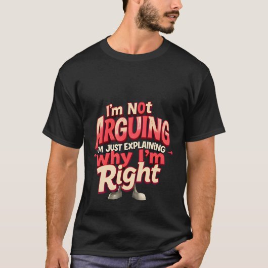言い争ってない言い争いはしてない。皮肉おもしろい Tシャツ (正面)