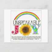 言い表せない喜びのインスピレーション ポストカード (正面)