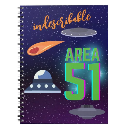 言い表せない領域51 ノートブック (正面)