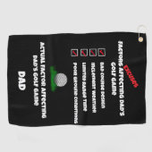 言い訳おもしろいクラシック黒白 ゴルフタオル (横)