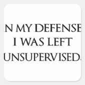 言い訳おもしろい引用文ウィティマンリータイポグラフィ引用文 スクエアシール (正面)