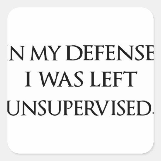 言い訳おもしろい引用文ウィティマンリータイポグラフィ引用文 スクエアシール (正面)