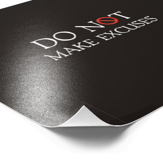 言い訳するな フォトプリント           