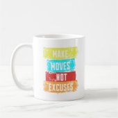 言い訳ではなく行動を起こす コーヒーマグカップ (左)