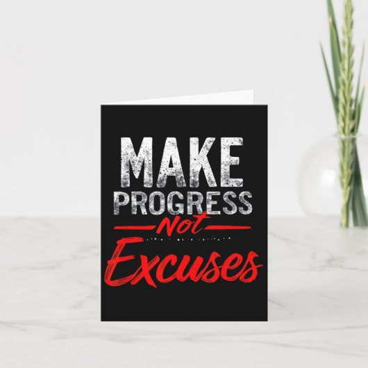 言い訳ではなく進歩やる気を起こさせる引用文 カード (正面)