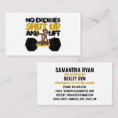 言い訳なしサル、パーソナルトレーナー/ジムインストラクター 名刺 (正面/裏面)