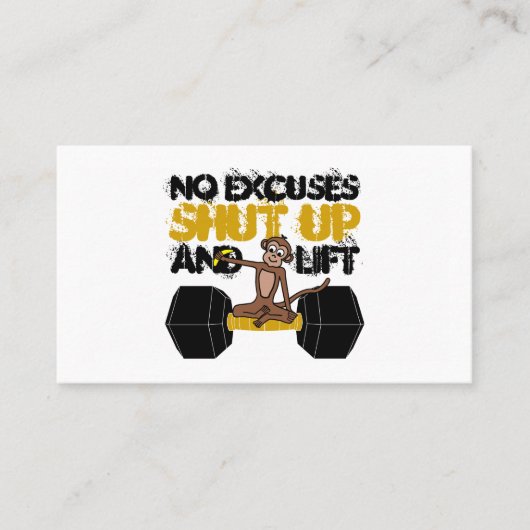 言い訳なしサル、パーソナルトレーナー/ジムインストラクター 名刺 (正面)