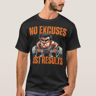 言い訳なし結果 – ジムTシャツおもしろい Tシャツ