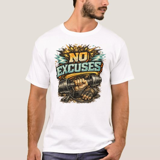 言い訳なし：アイアンリフターの賛歌Tシャツ Tシャツ (正面)