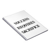 言い訳なし – 成功マインドセットノートブ男性へック ノートブック (右側)