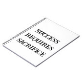 言い訳なし – 成功マインドセットノートブ男性へック ノートブック (左側)