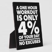 言い訳なし – 私たちのトレーニングは一日の4%である フォトプラーク (側面)