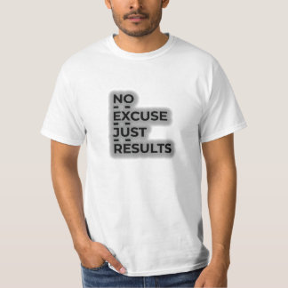 言い訳なし 結果だけ - モチベーションアップ フィットネス 引用 Tシャツ