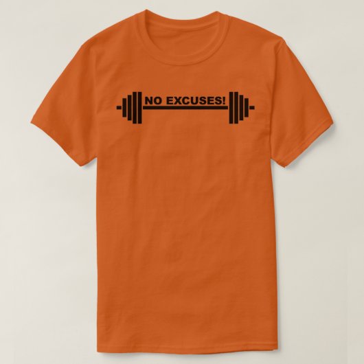 言い訳なし Tシャツ (デザイン正面)